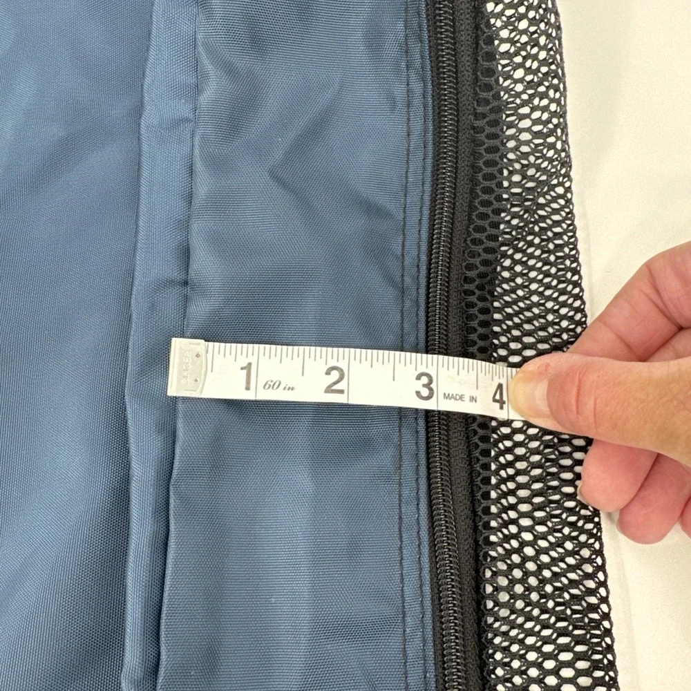 LL Bean Blue Nylon Packing Cube Set of 2 Travel Organizers Mesh Vintage Gorpcore